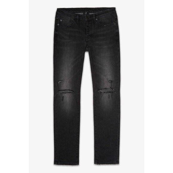 Six week Residency BNWOT skinny distressed black jeans sz 31 button fly - Picture 1 of 9